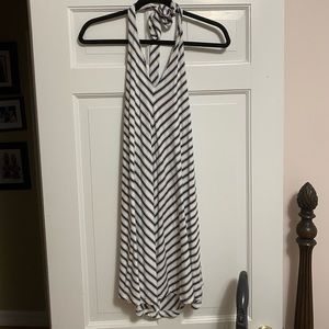 Design lab striped halter dress
